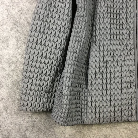 Anne Klein Coat Womens XL Quilted Textured Filled Insulated Gray Pockets Zip Up - Picture 2 of 13
